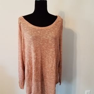 Plus long sleeve sheer top